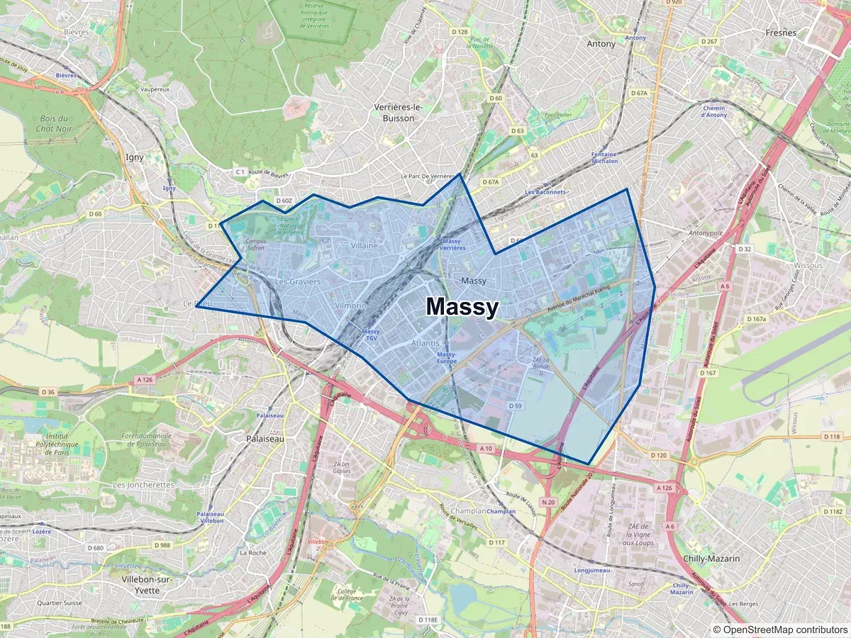Carte de Massy (Essonne)