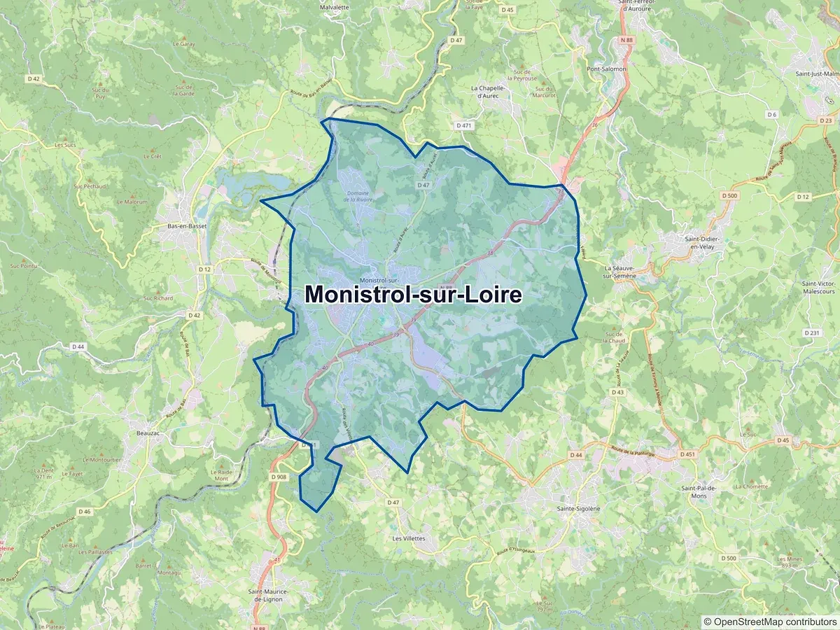 Carte de Monistrol-sur-Loire (Haute-Loire)