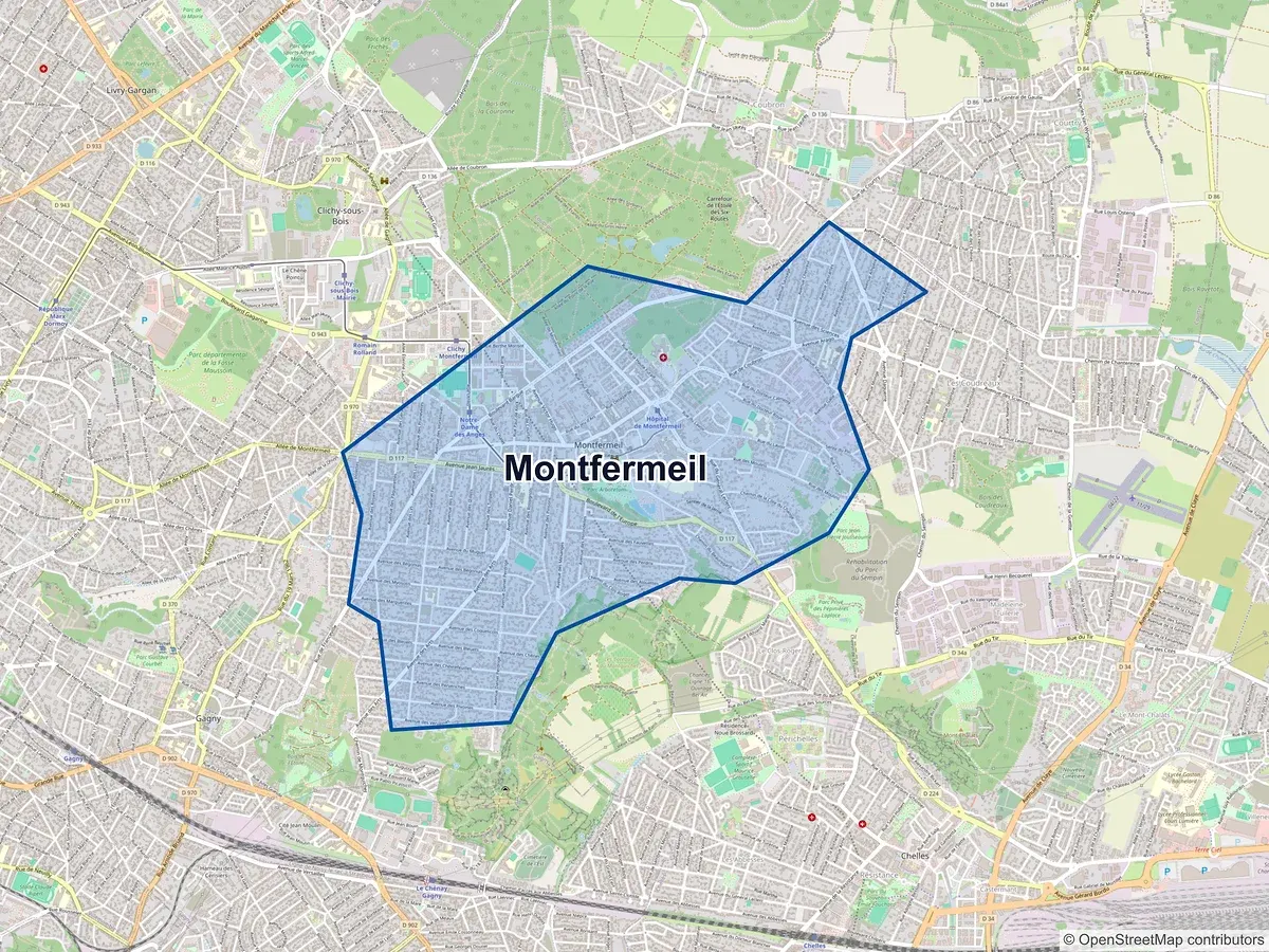 Carte de Montfermeil (Seine-Saint-Denis)