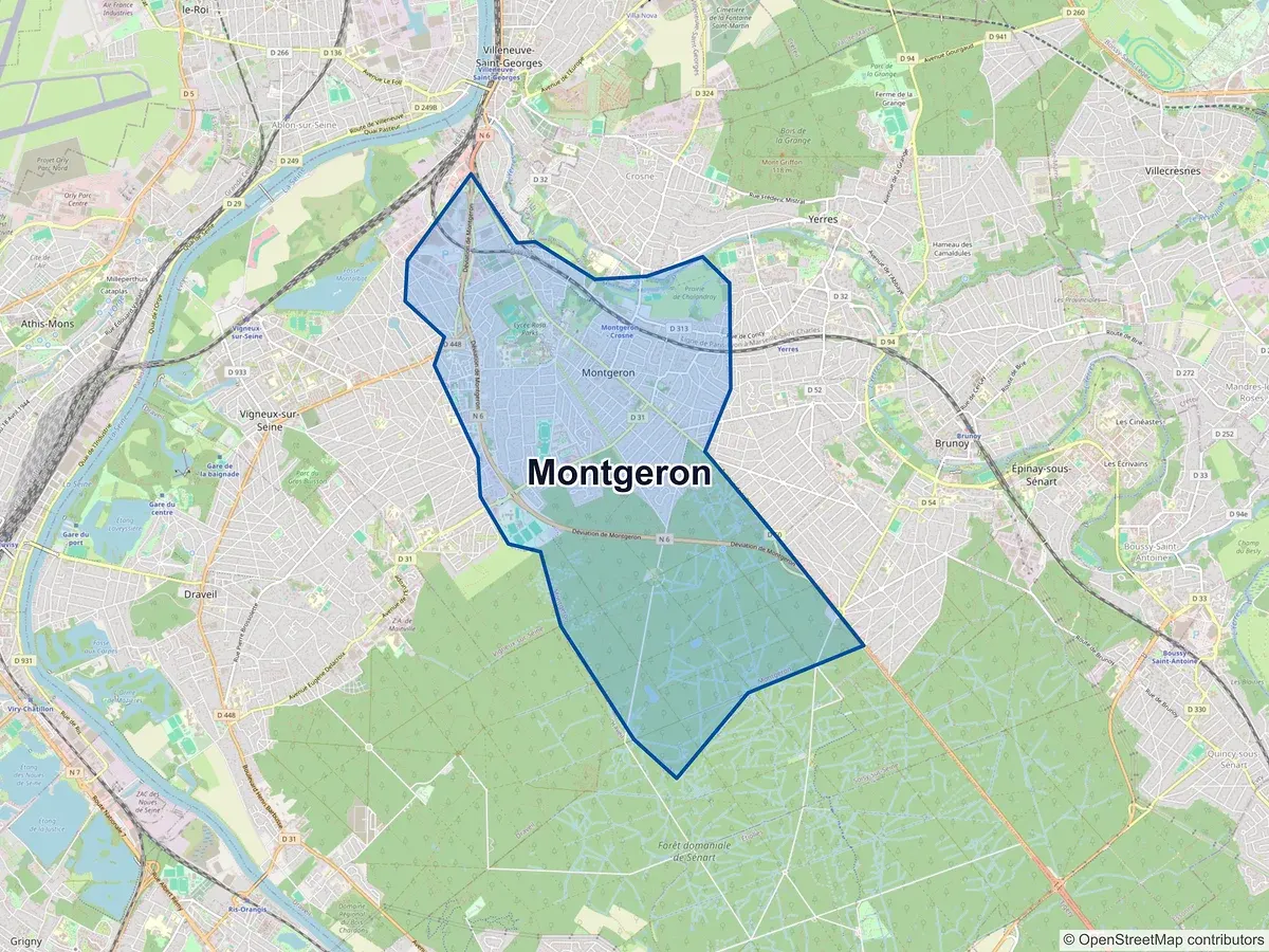 Carte de Montgeron (Essonne)