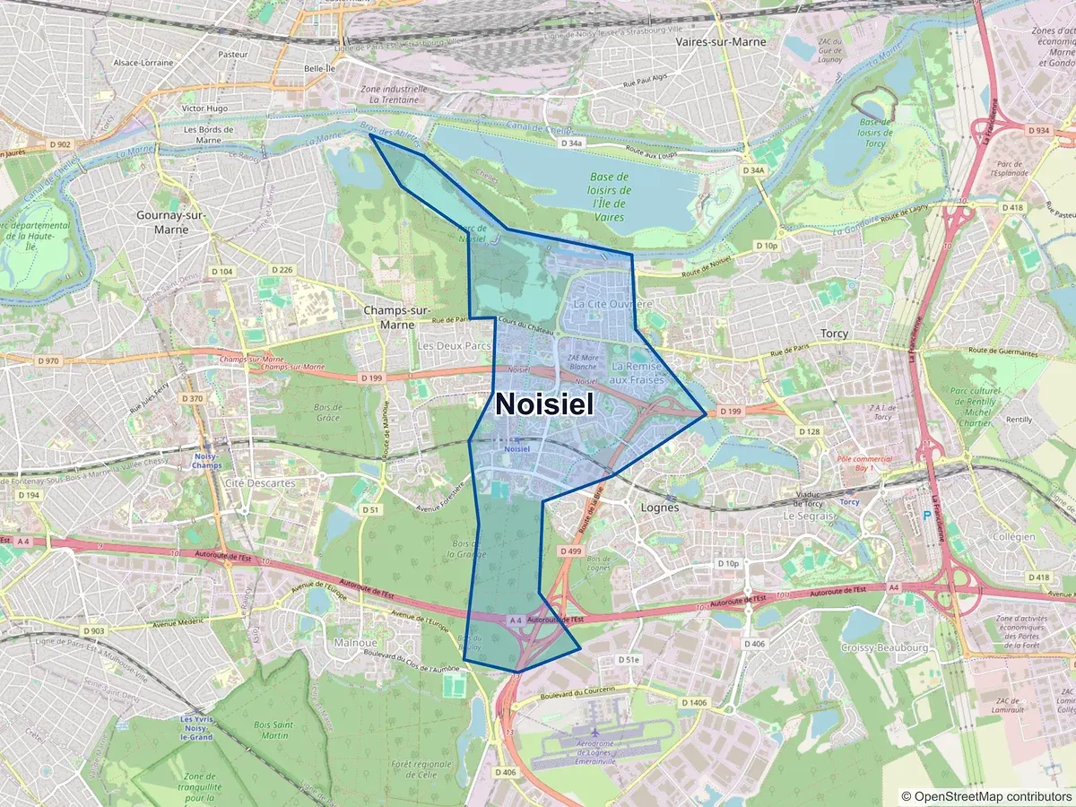 Carte de Noisiel (Seine-et-Marne)