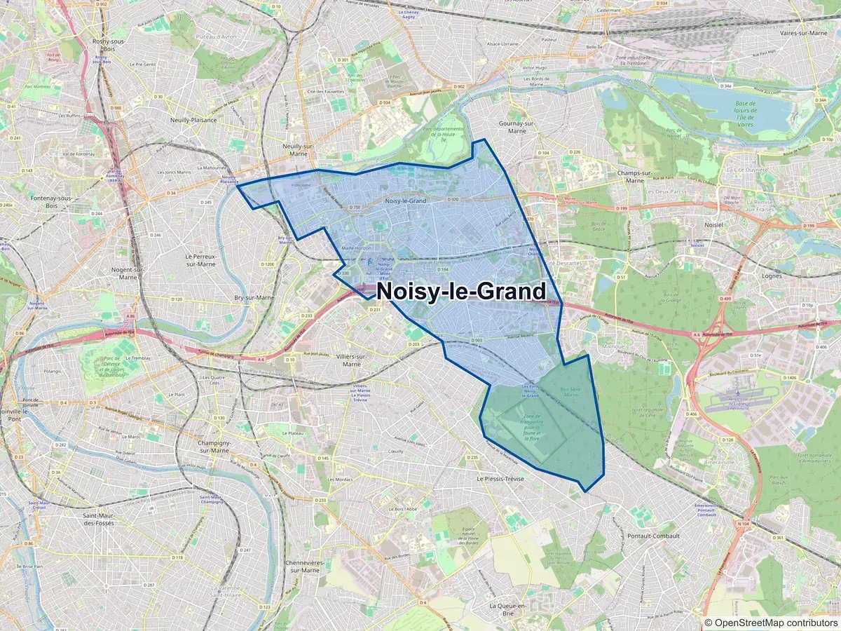 Carte de Noisy-le-Grand (Seine-Saint-Denis)