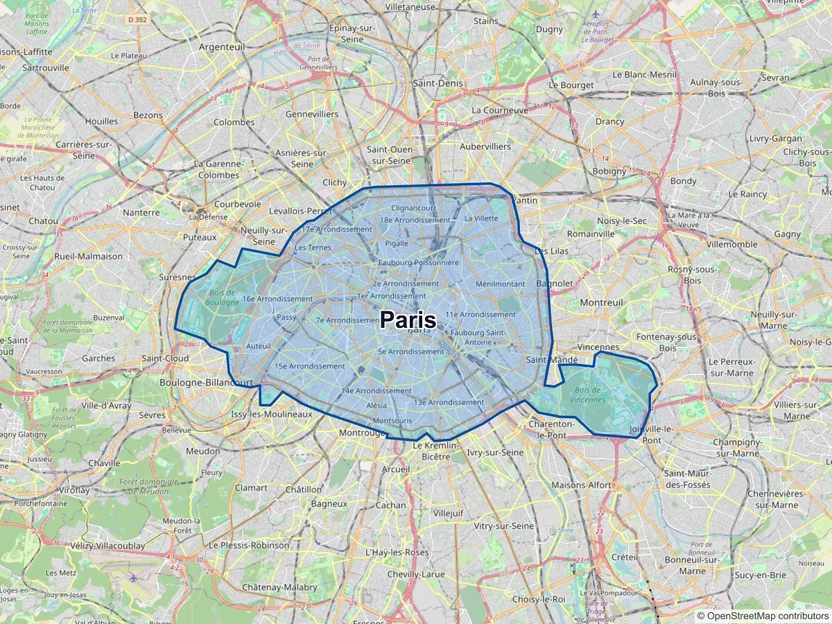Carte de Paris