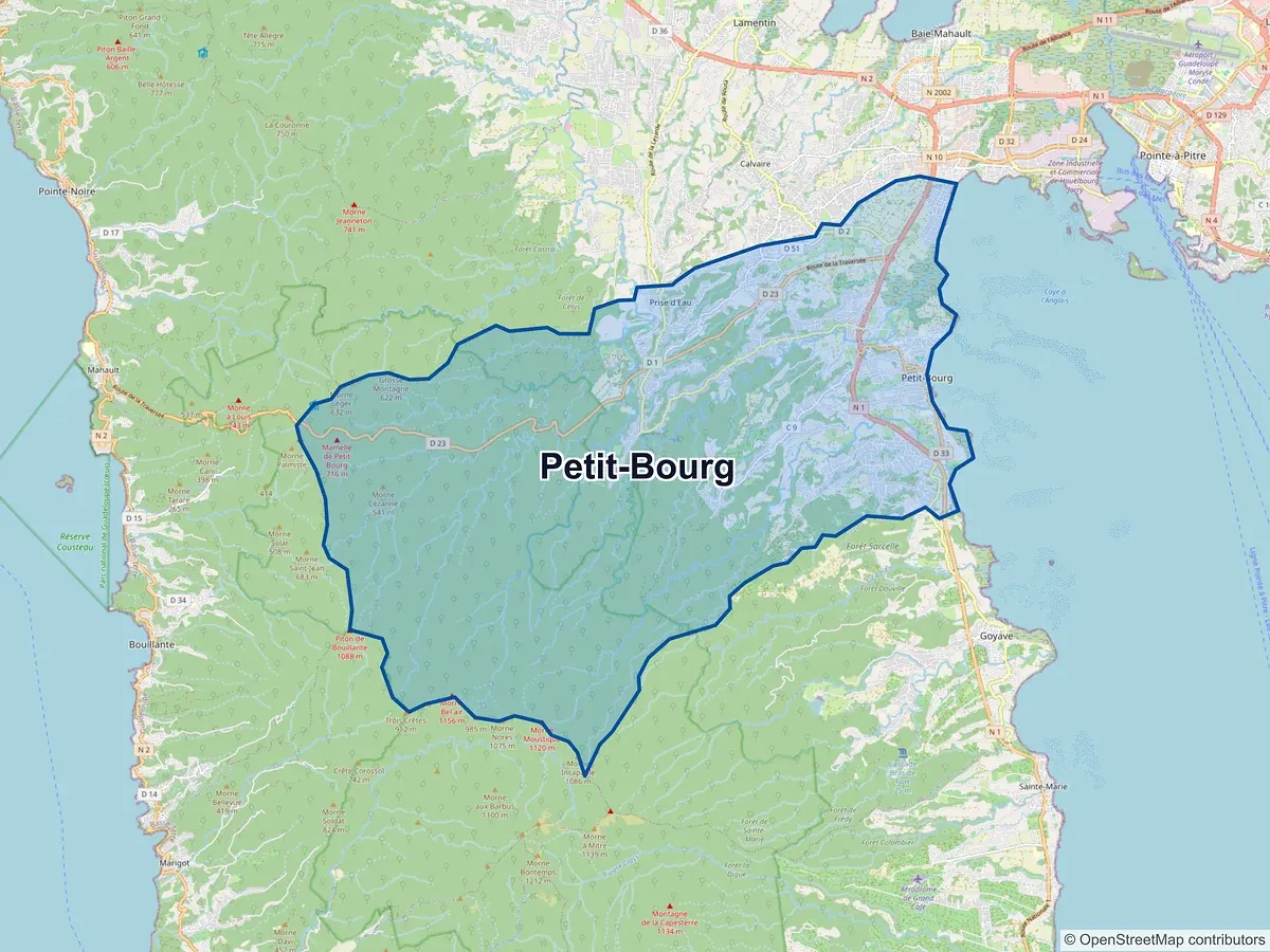 Carte de Petit-Bourg (Guadeloupe)