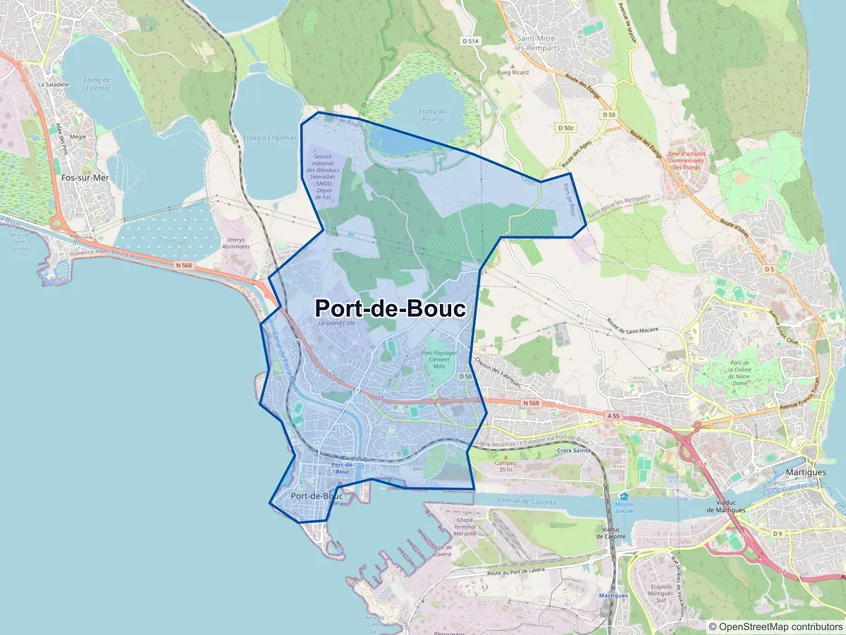 Carte de Port-de-Bouc (Bouches-du-Rhône)