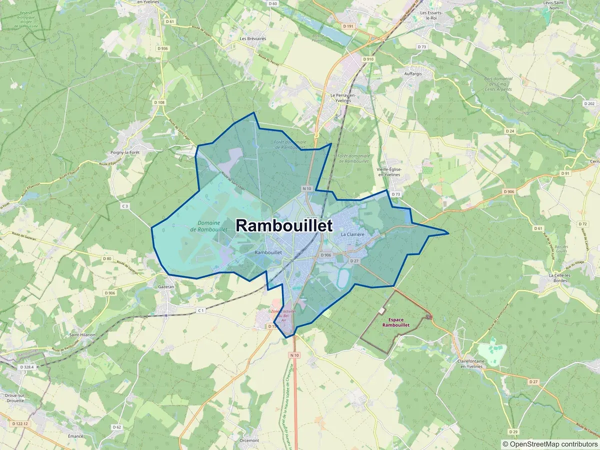 Carte de Rambouillet (Yvelines)