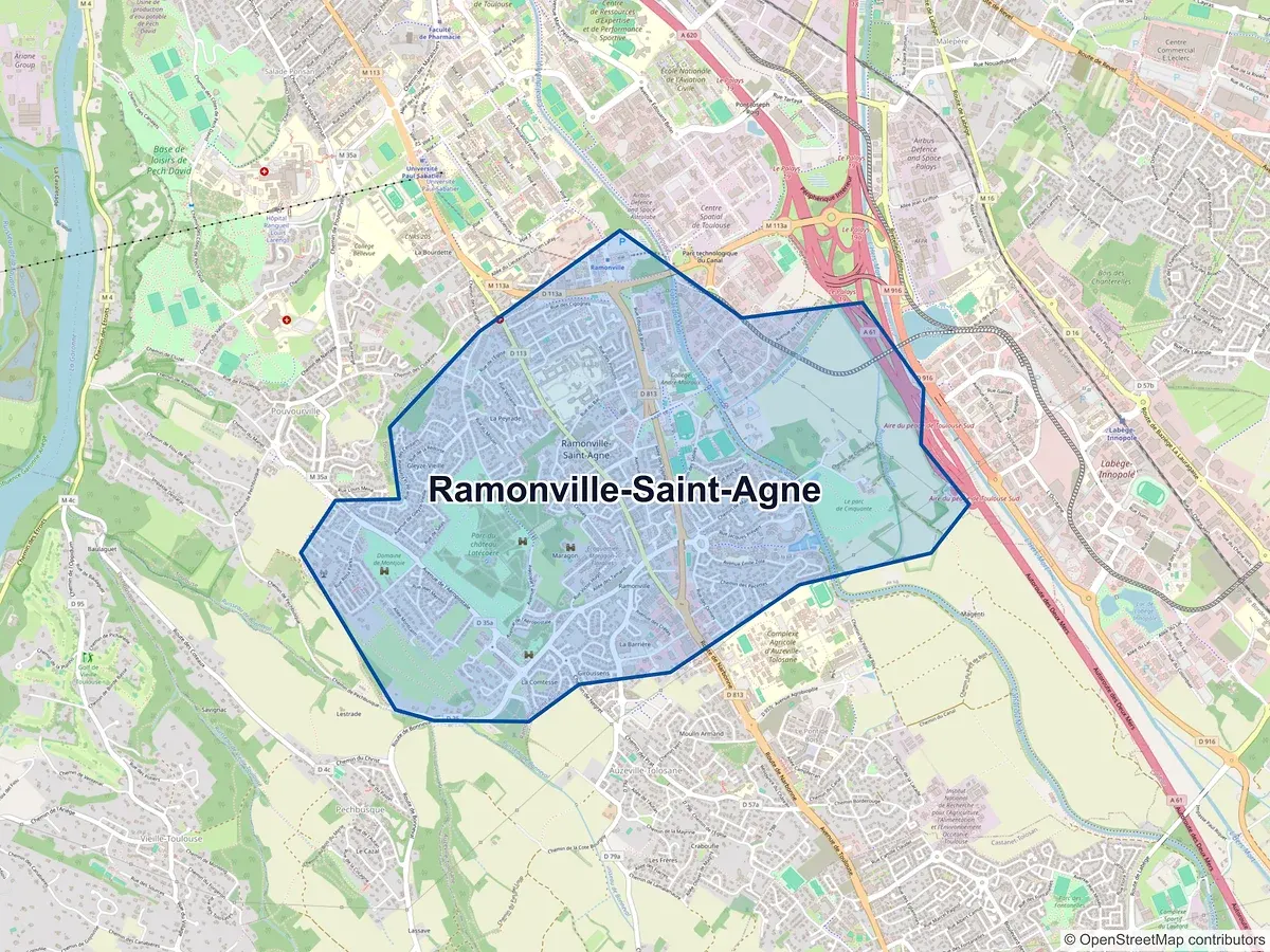 Carte de Ramonville-Saint-Agne (Haute-Garonne)