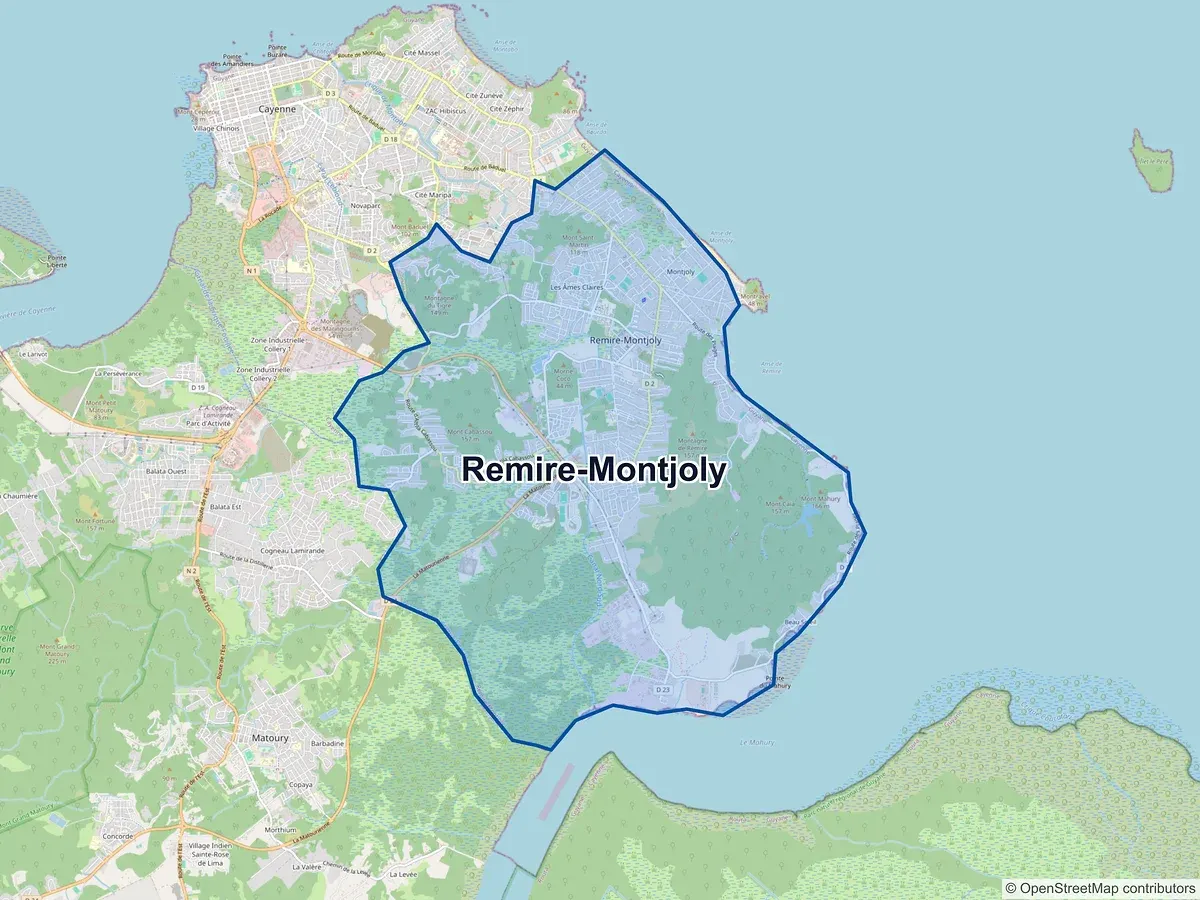 Carte de Remire-Montjoly (Guyane)