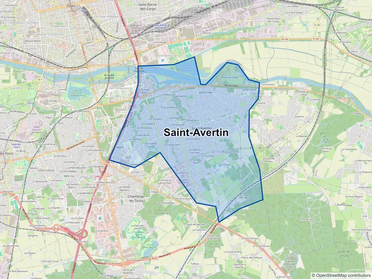 Carte de Saint-Avertin (Indre-et-Loire)