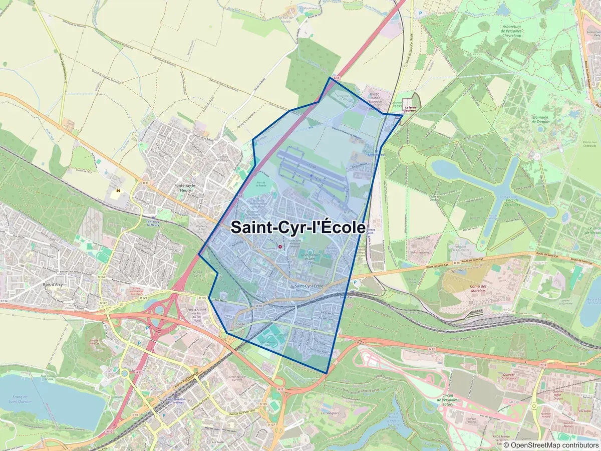 Carte de Saint-Cyr-l'École (Yvelines)