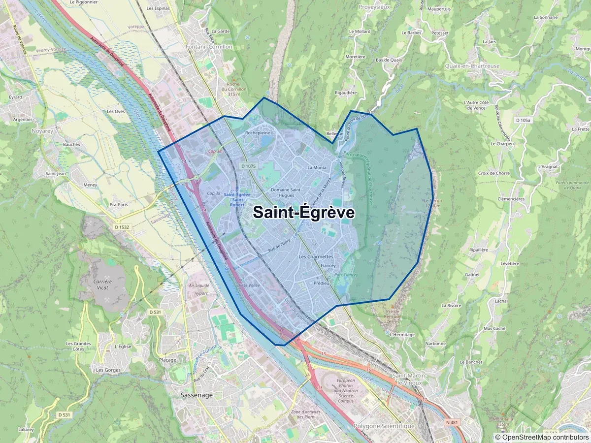 Carte de Saint-Égrève (Isère)