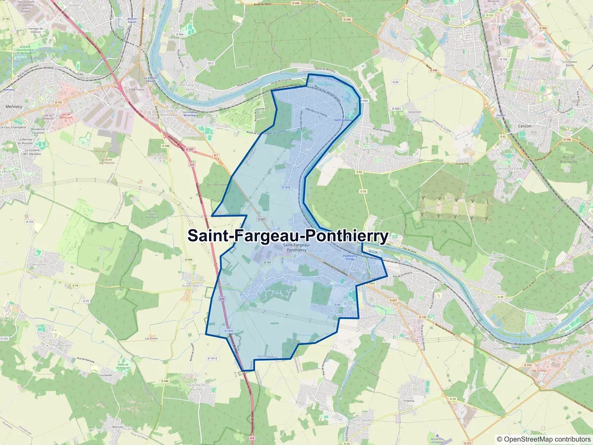 Carte de Saint-Fargeau-Ponthierry (Seine-et-Marne)