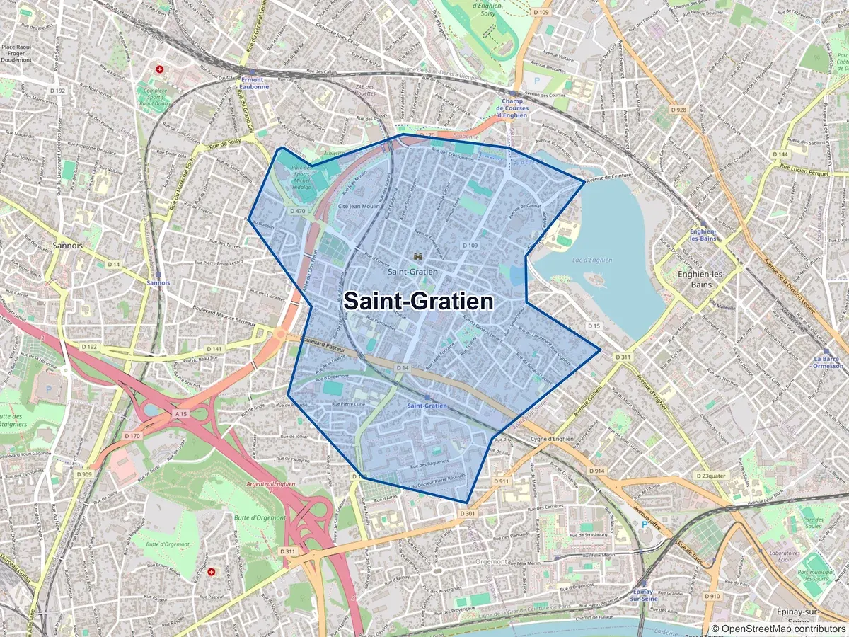 Carte de Saint-Gratien (Val-d'Oise)