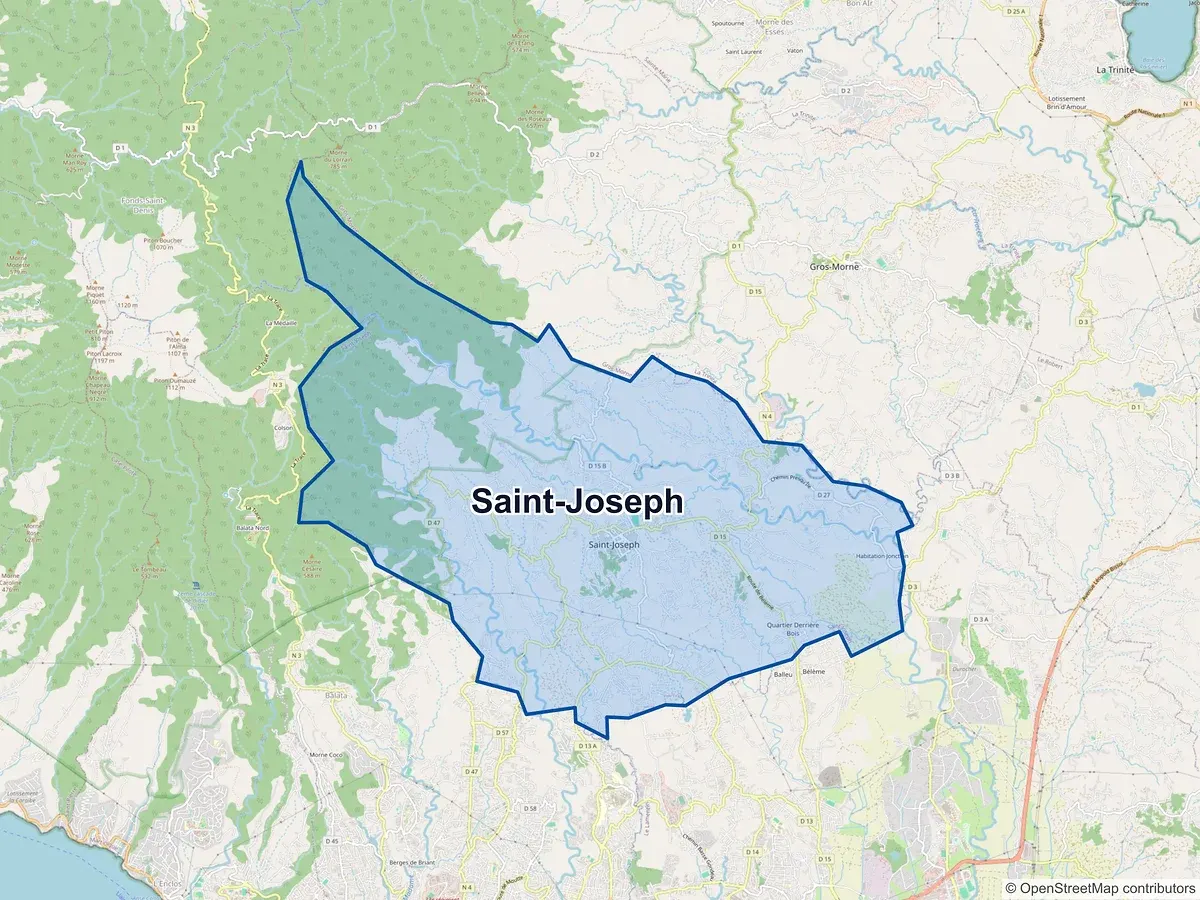 Carte de Saint-Joseph (Martinique)