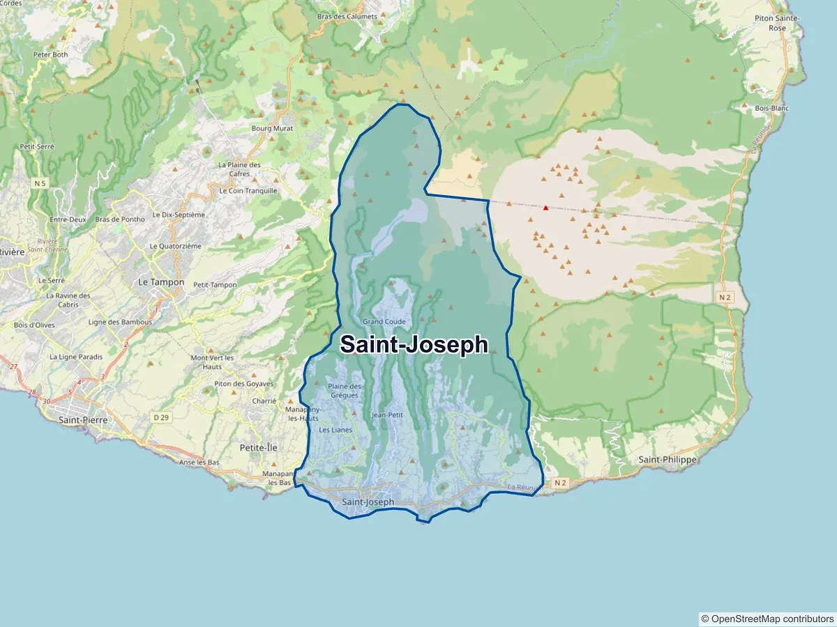 Carte de Saint-Joseph (La Réunion)
