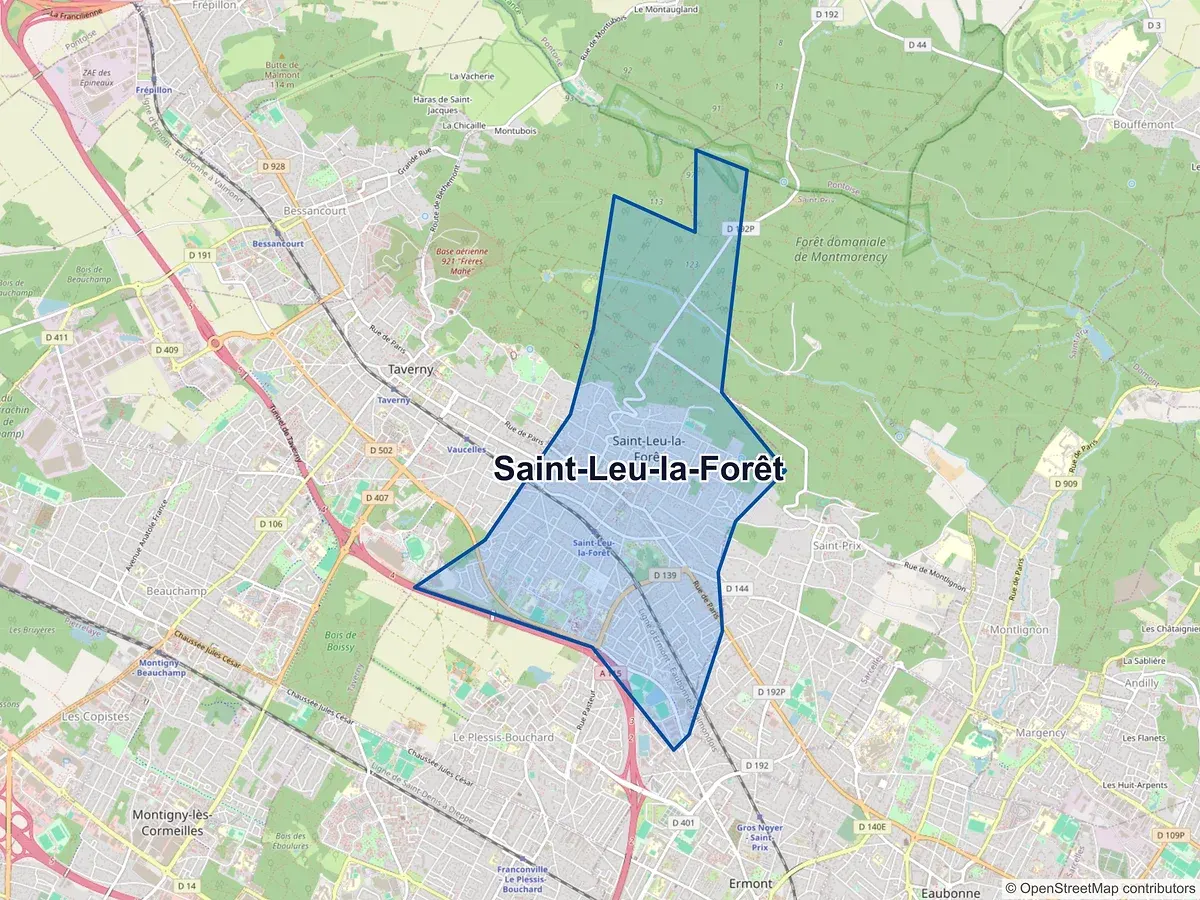 Carte de Saint-Leu-la-Forêt (Val-d'Oise)