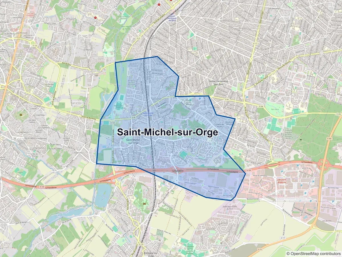 Carte de Saint-Michel-sur-Orge (Essonne)