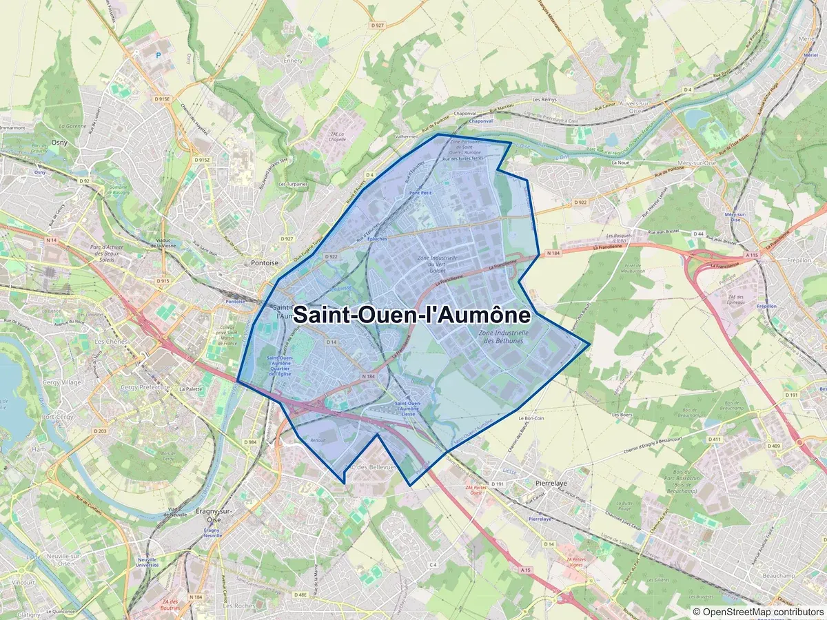 Carte de Saint-Ouen-l'Aumône (Val-d'Oise)