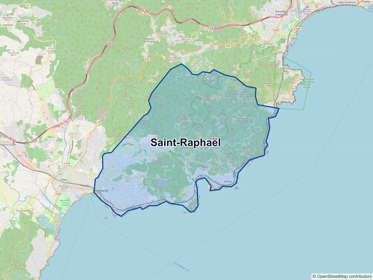 Carte de Saint-Raphaël (Var)