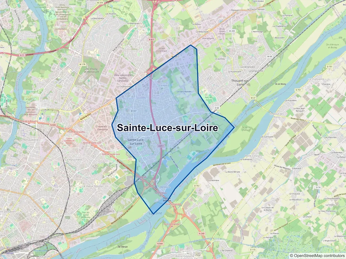 Carte de Sainte-Luce-sur-Loire (Loire-Atlantique)