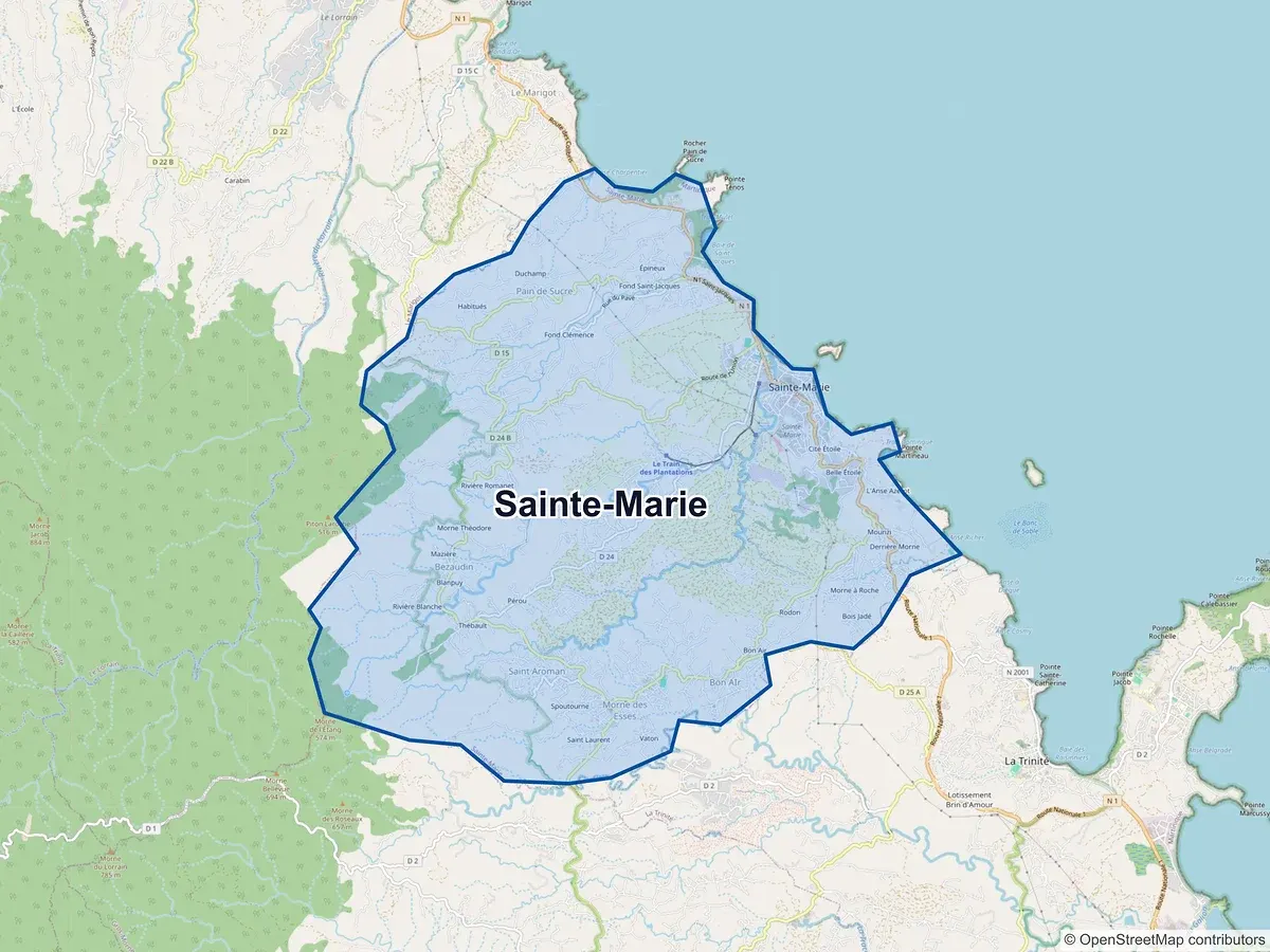 Carte de Sainte-Marie (Martinique)