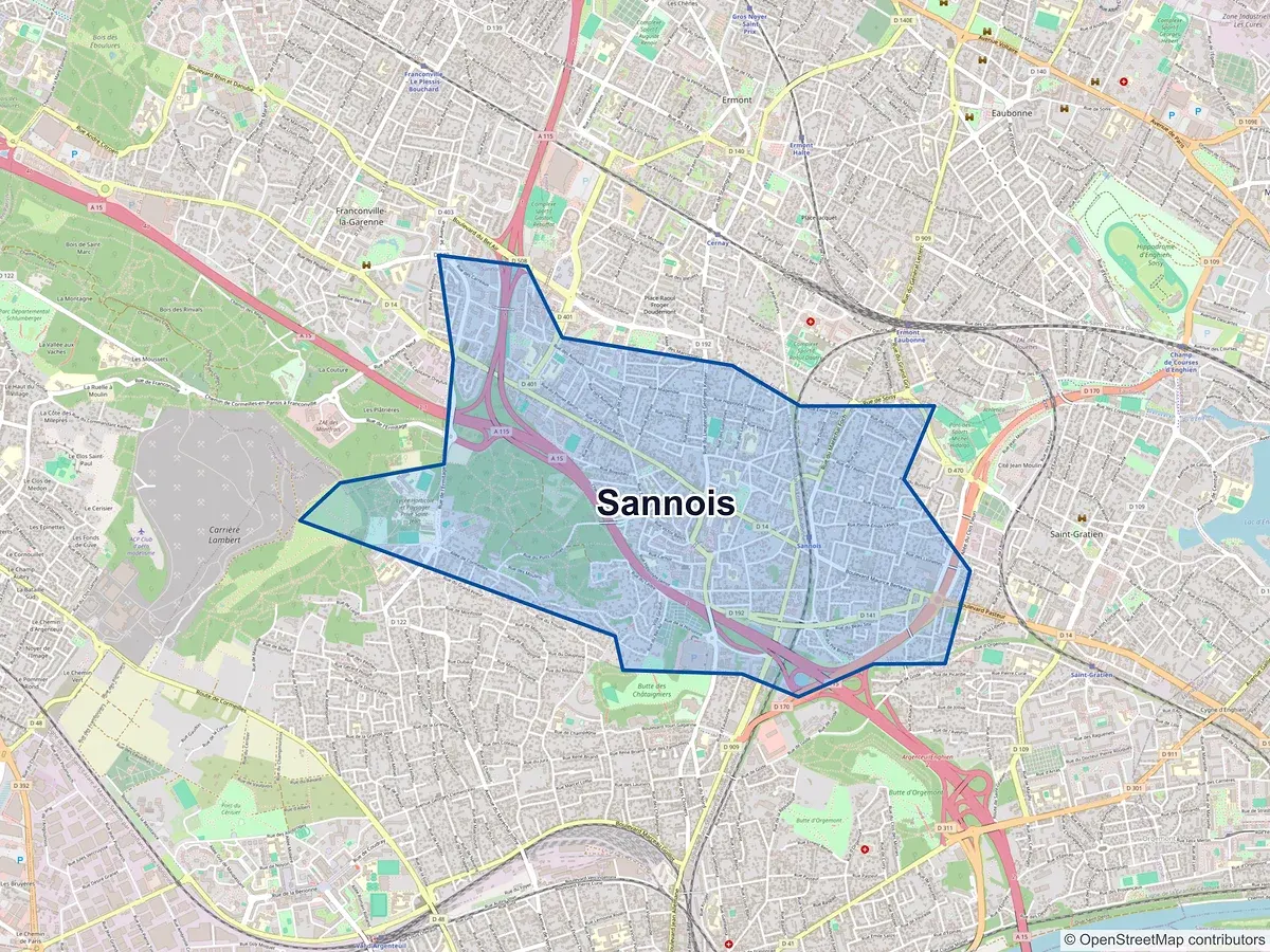 Carte de Sannois (Val-d'Oise)