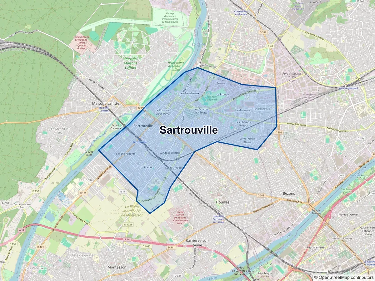 Carte de Sartrouville (Yvelines)