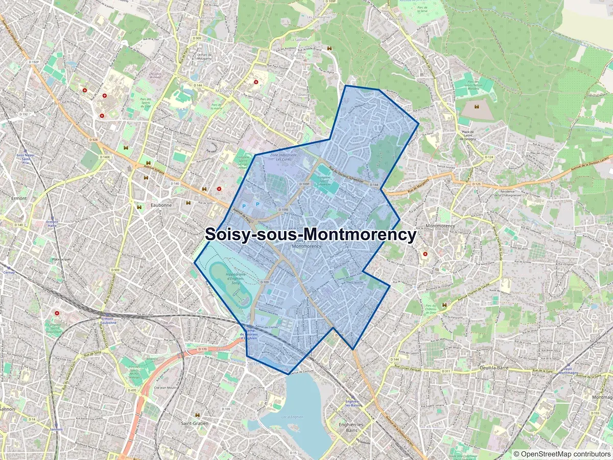 Carte de Soisy-sous-Montmorency (Val-d'Oise)