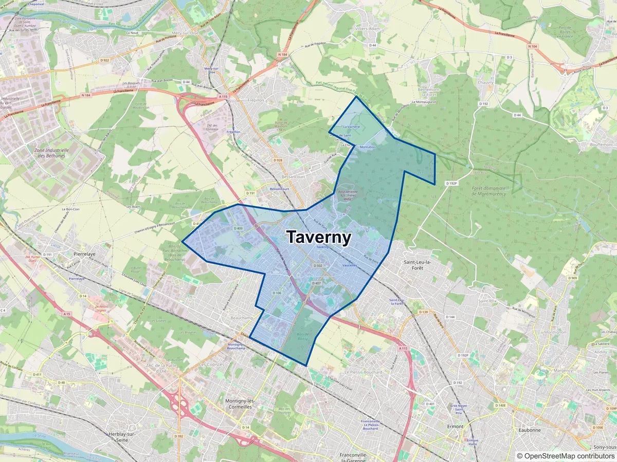 Carte de Taverny (Val-d'Oise)