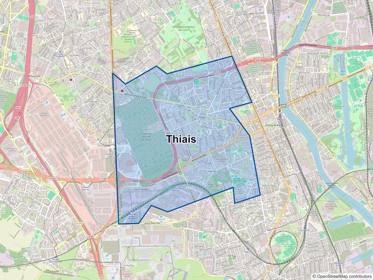 Carte de Thiais (Val-de-Marne)
