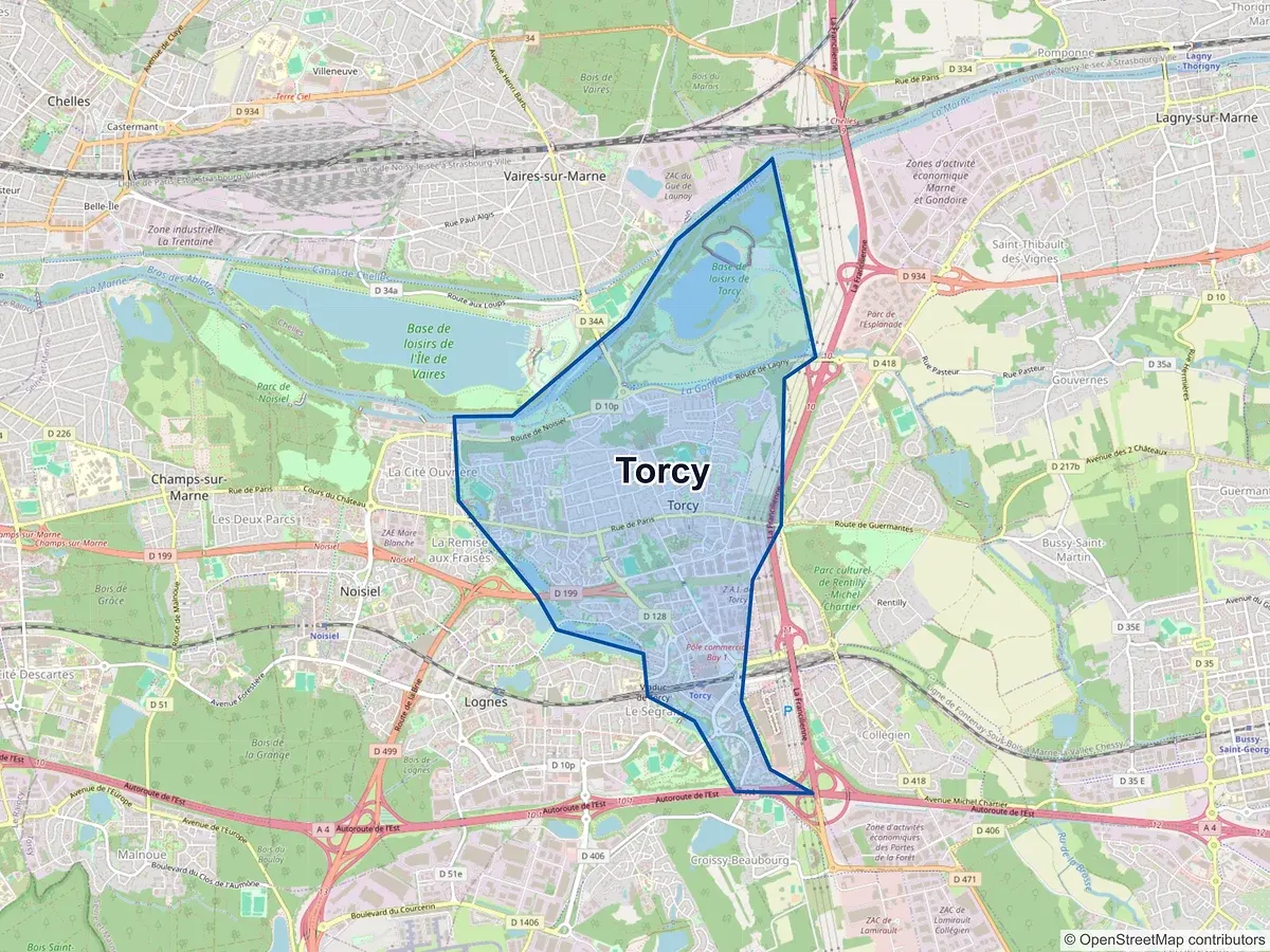 Carte de Torcy (Seine-et-Marne)