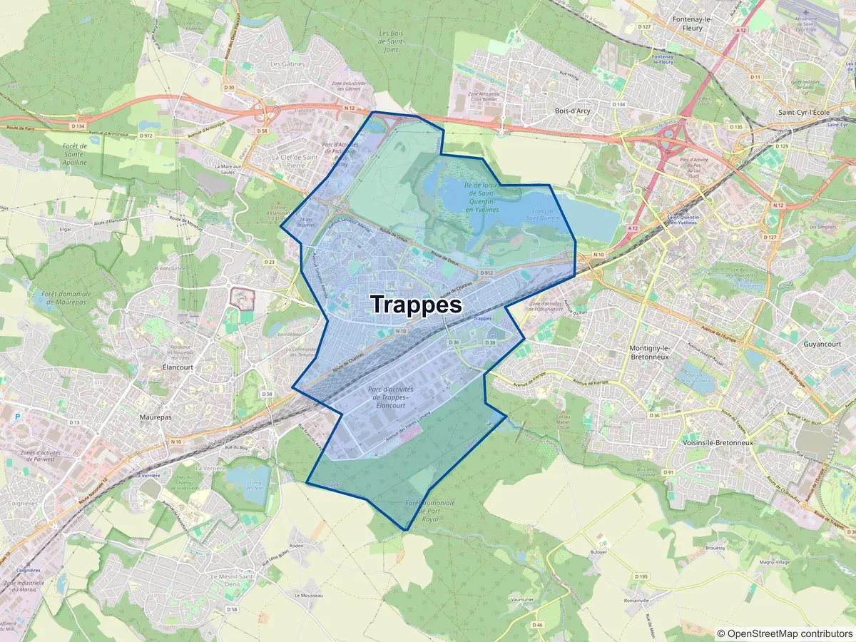 Carte de Trappes (Yvelines)