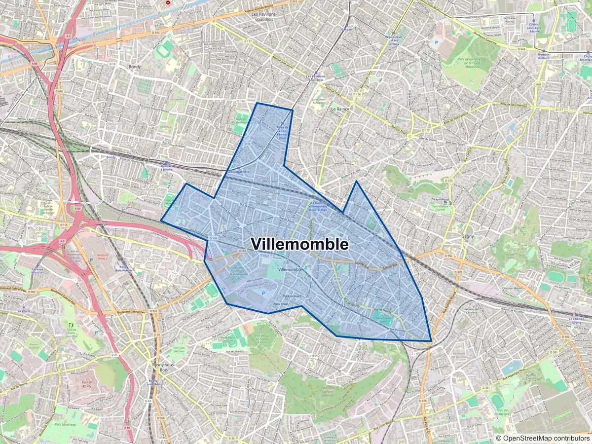 Carte de Villemomble (Seine-Saint-Denis)