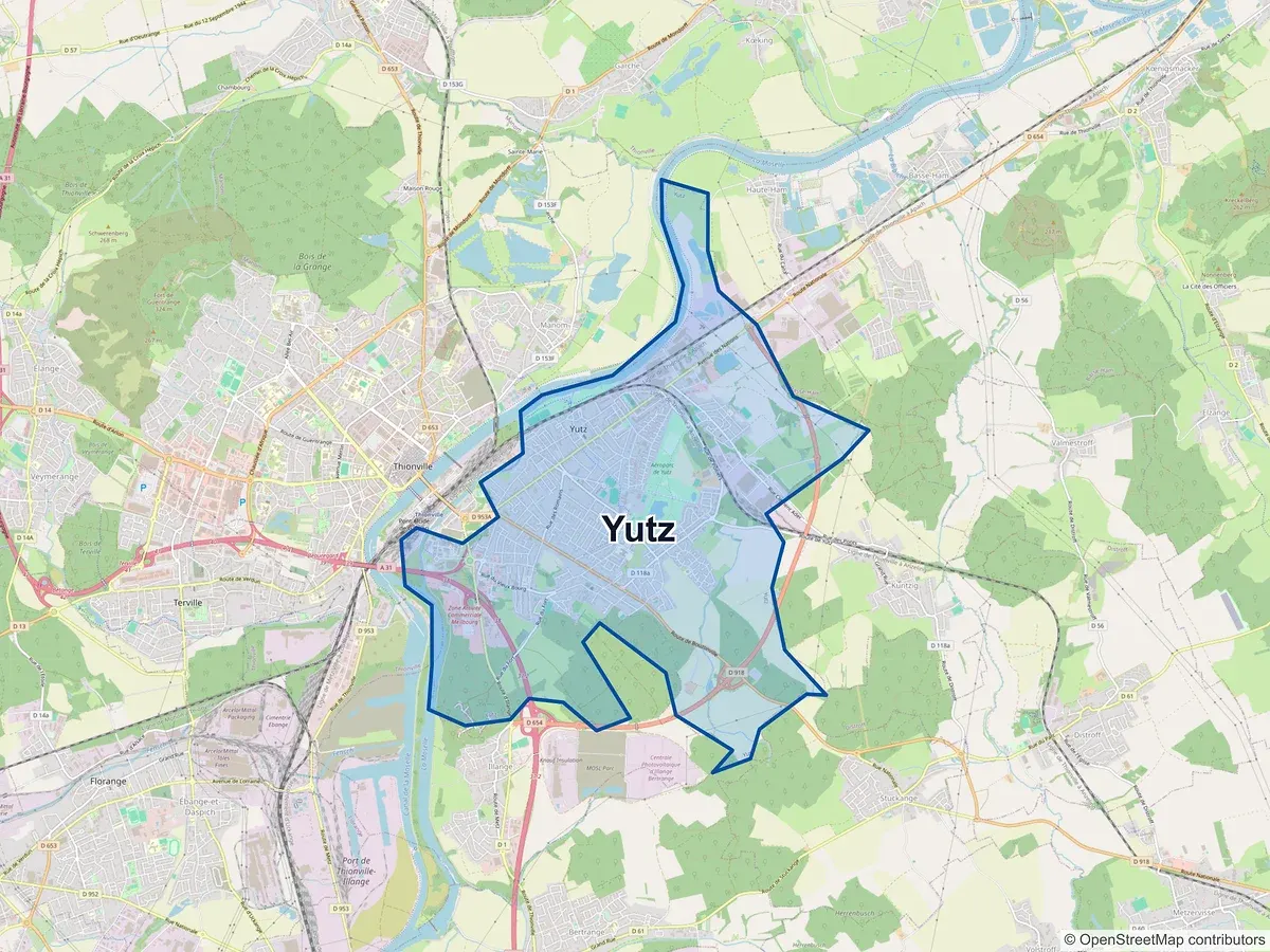 Carte de Yutz (Moselle)