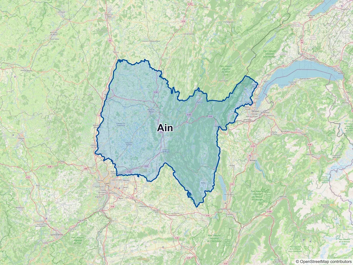 Carte de l'Ain