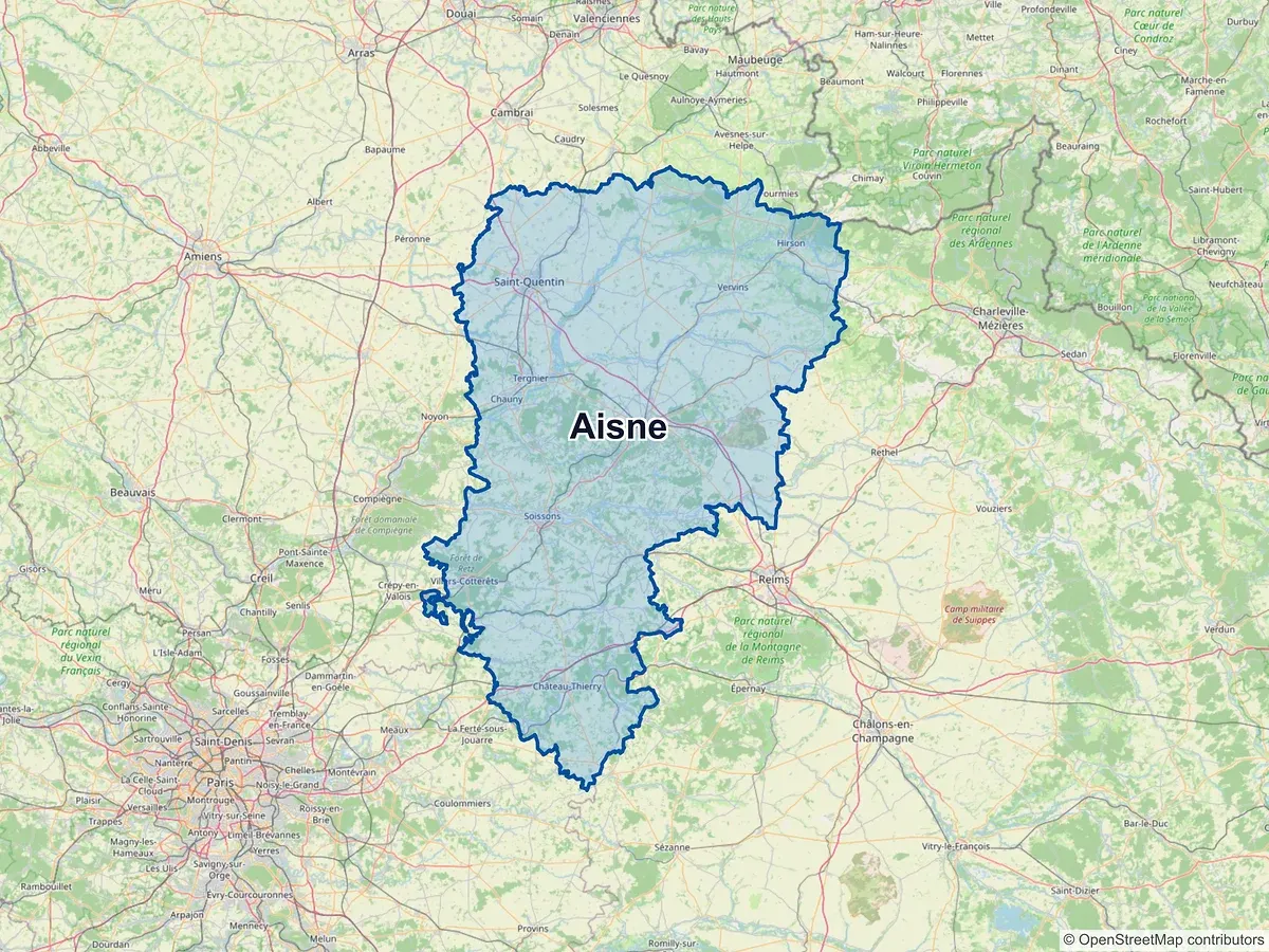 Carte de l'Aisne