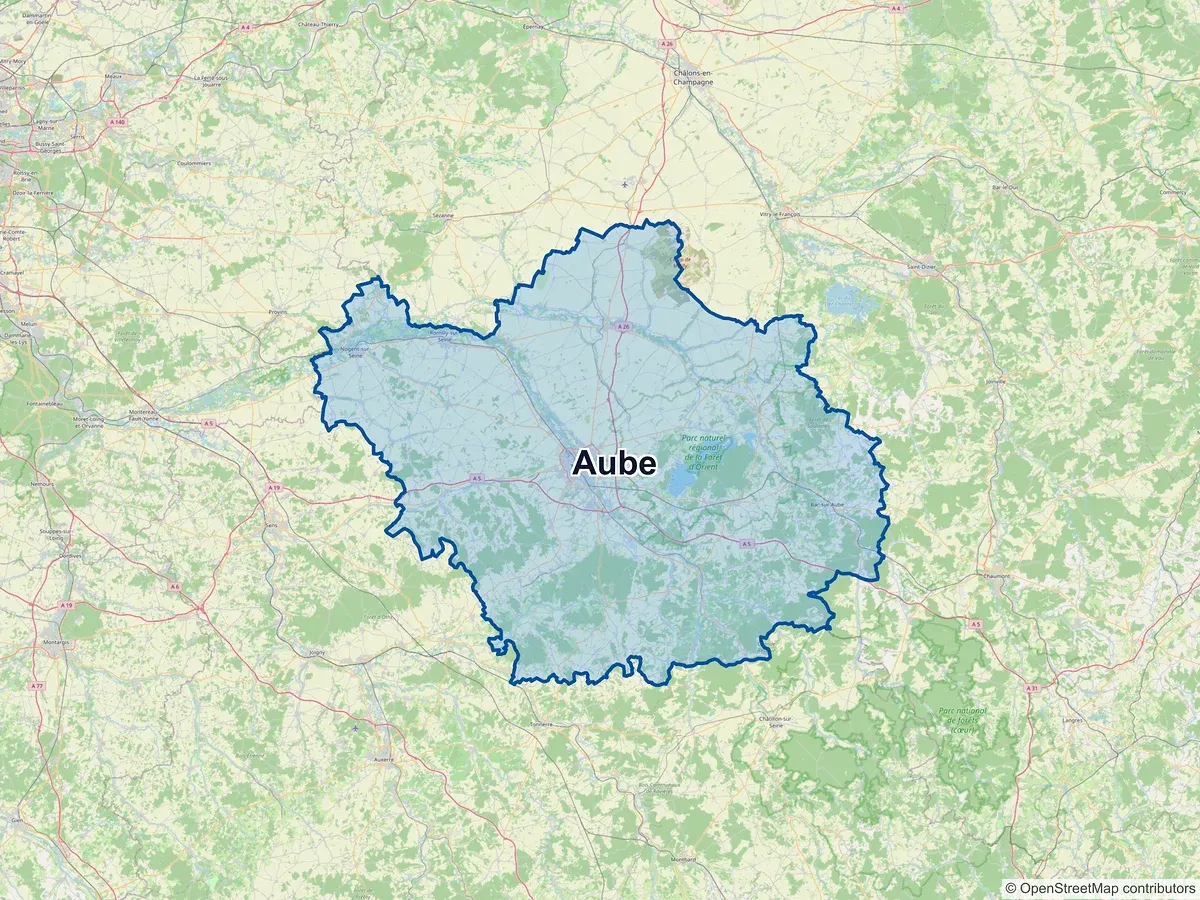 Carte de l'Aube