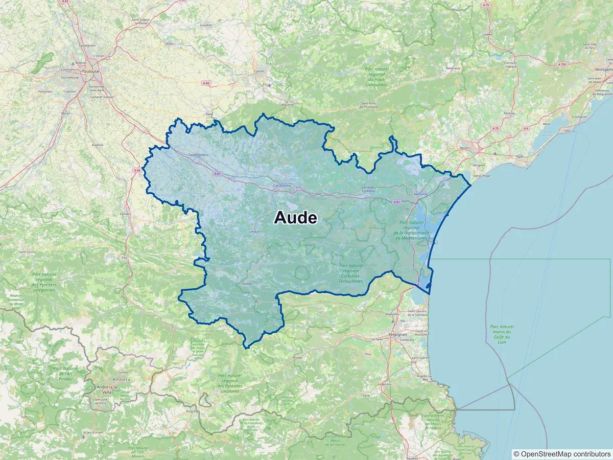 Carte de l'Aude