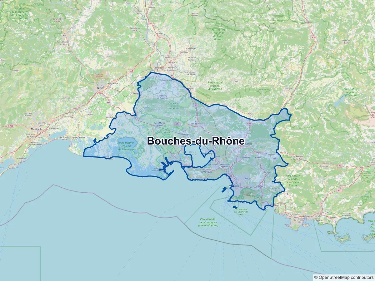 Carte des Bouches-du-Rhône