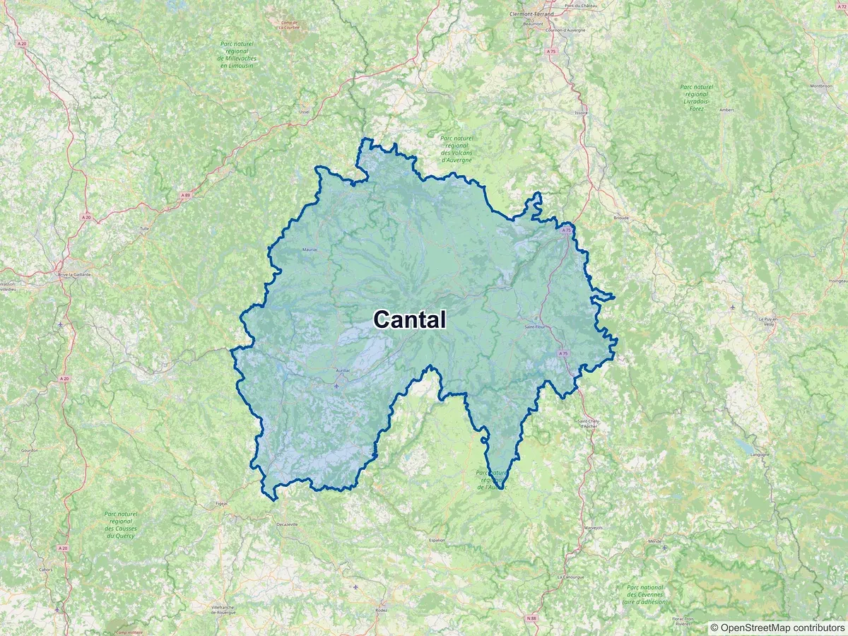 Carte du Cantal
