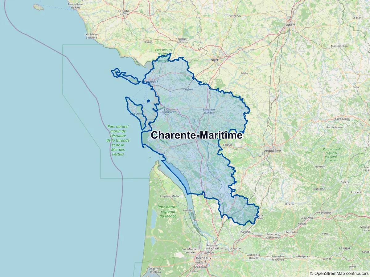 Carte de la Charente-Maritime