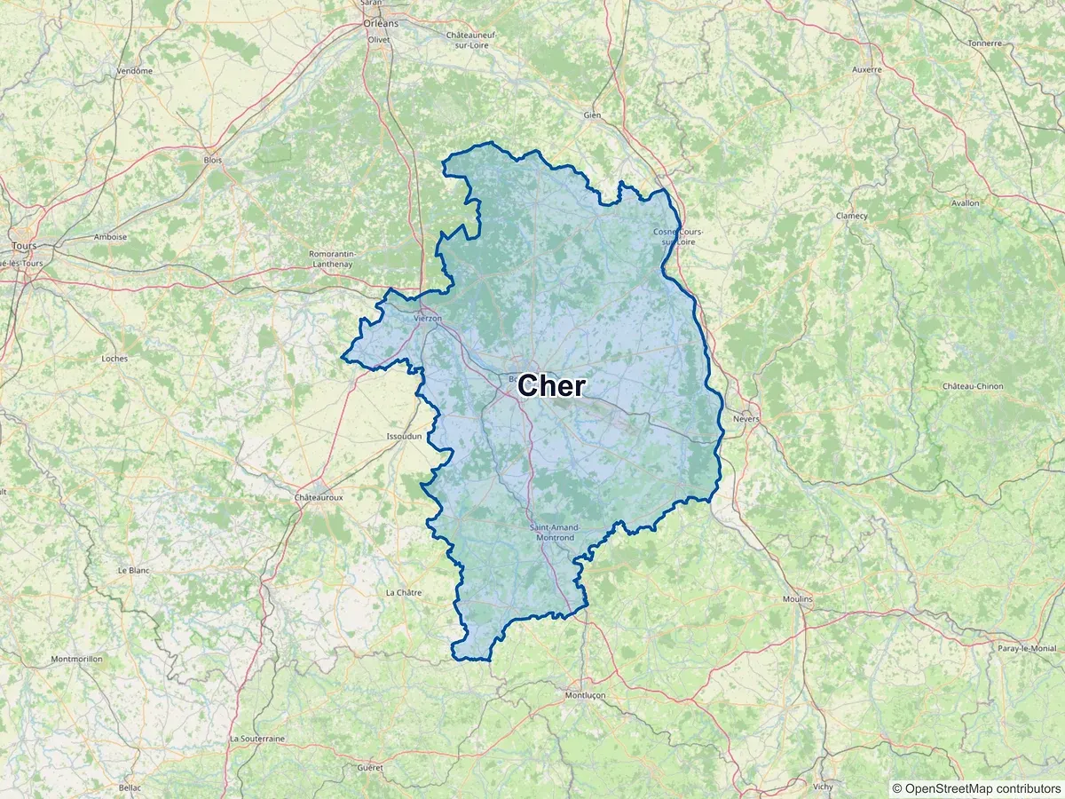 Carte du Cher