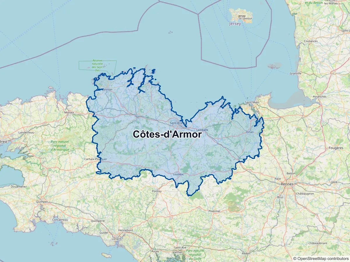 Carte des Côtes-d'Armor