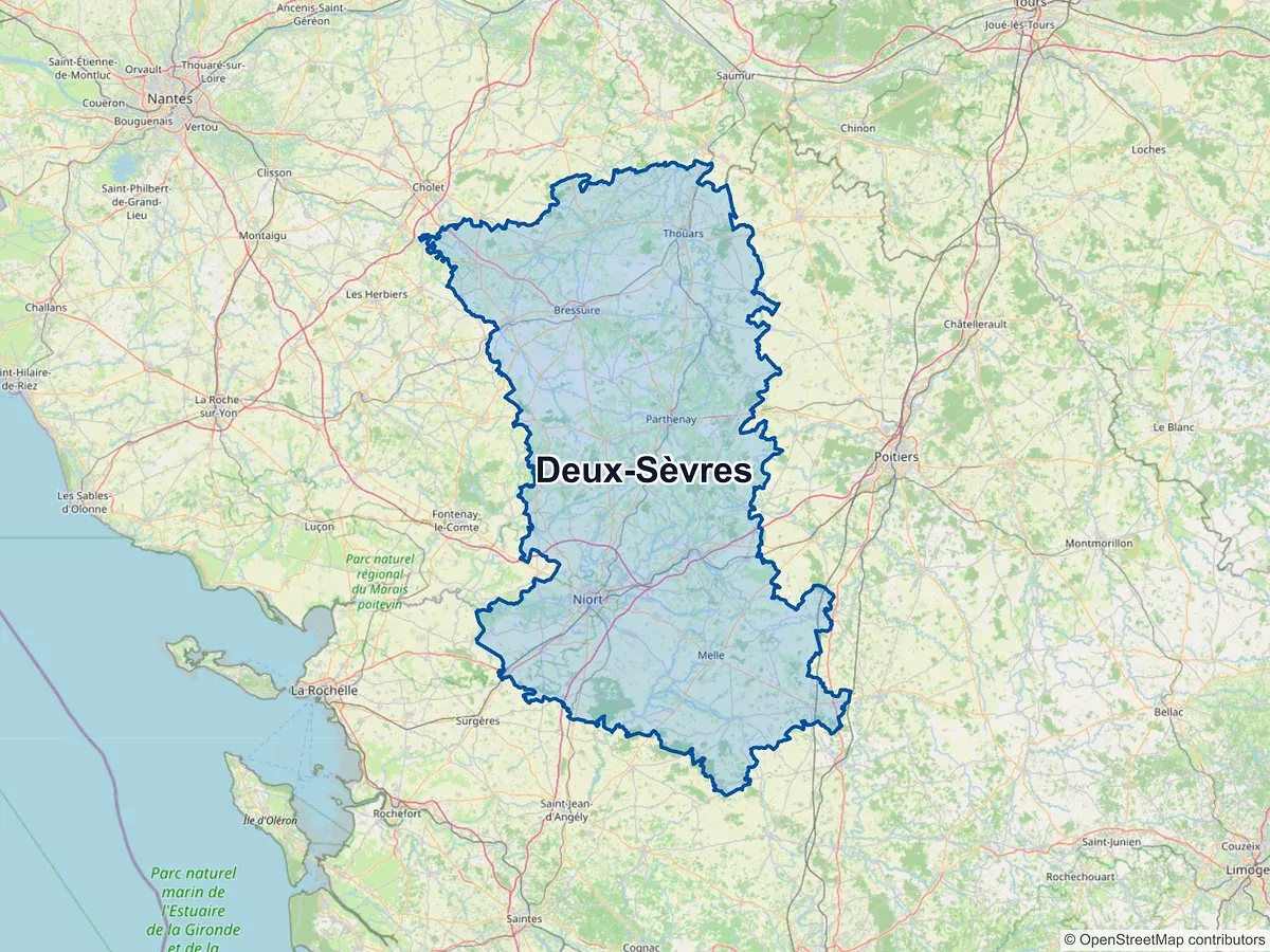 Carte des Deux-Sèvres