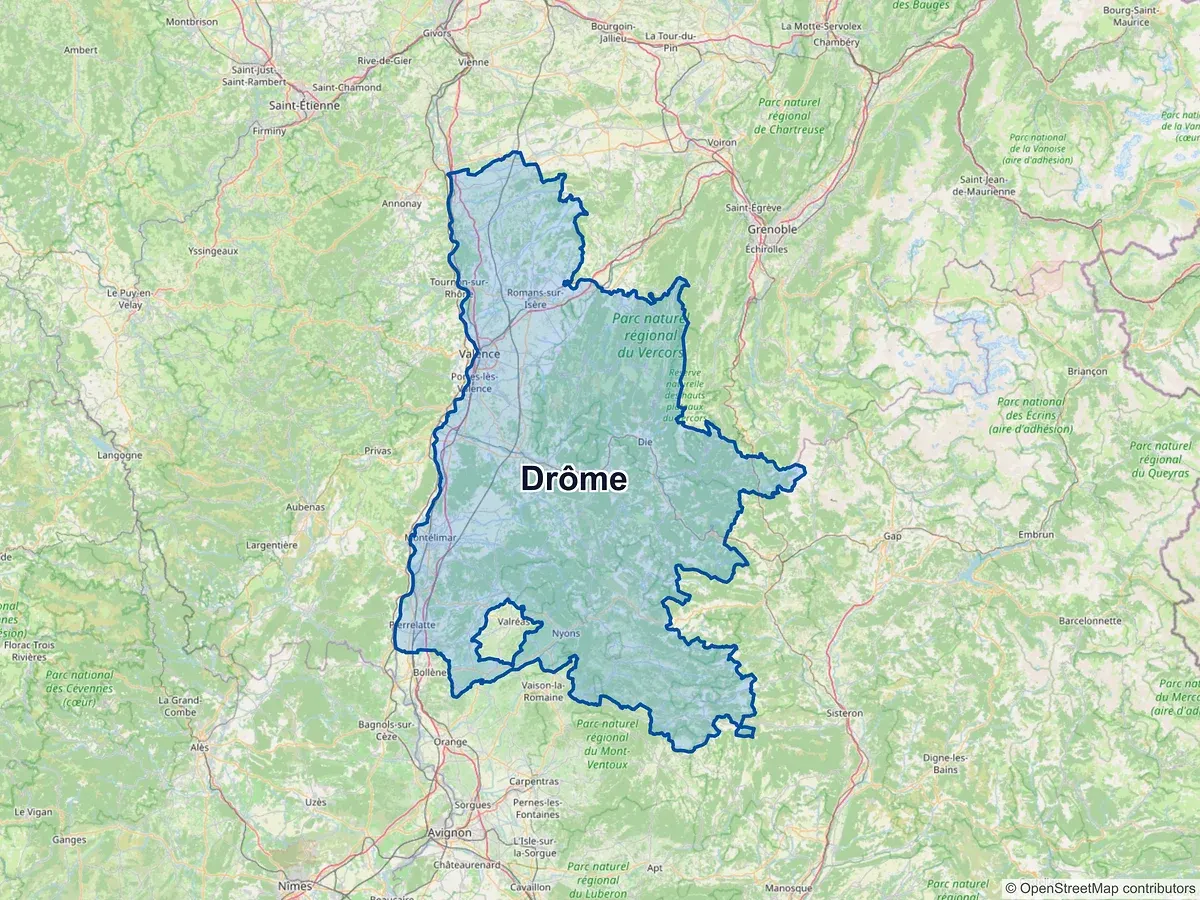 Carte de la Drôme