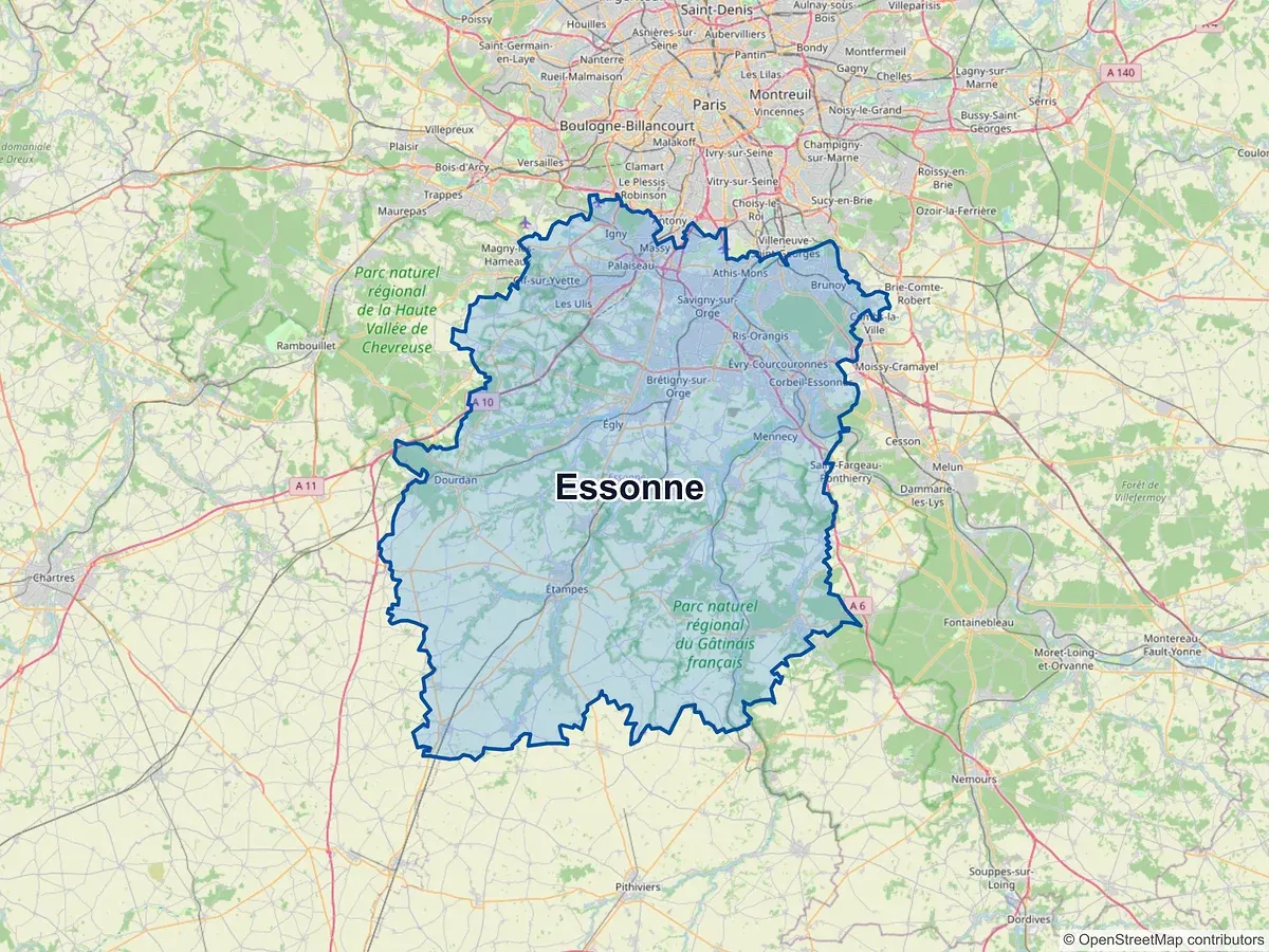 Carte de l'Essonne