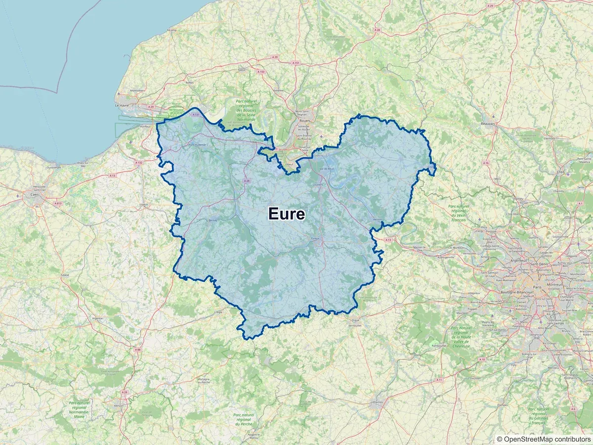 Carte de l'Eure
