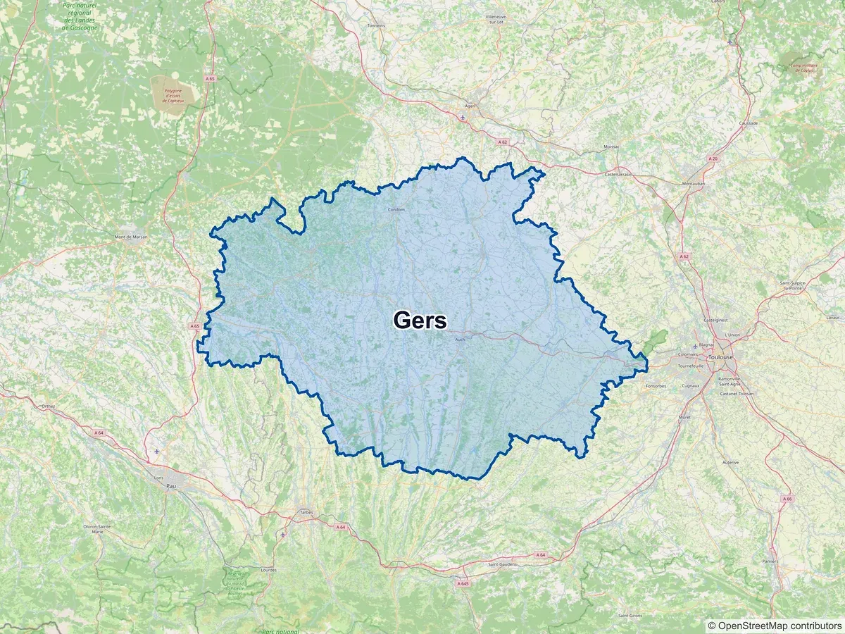 Carte du Gers