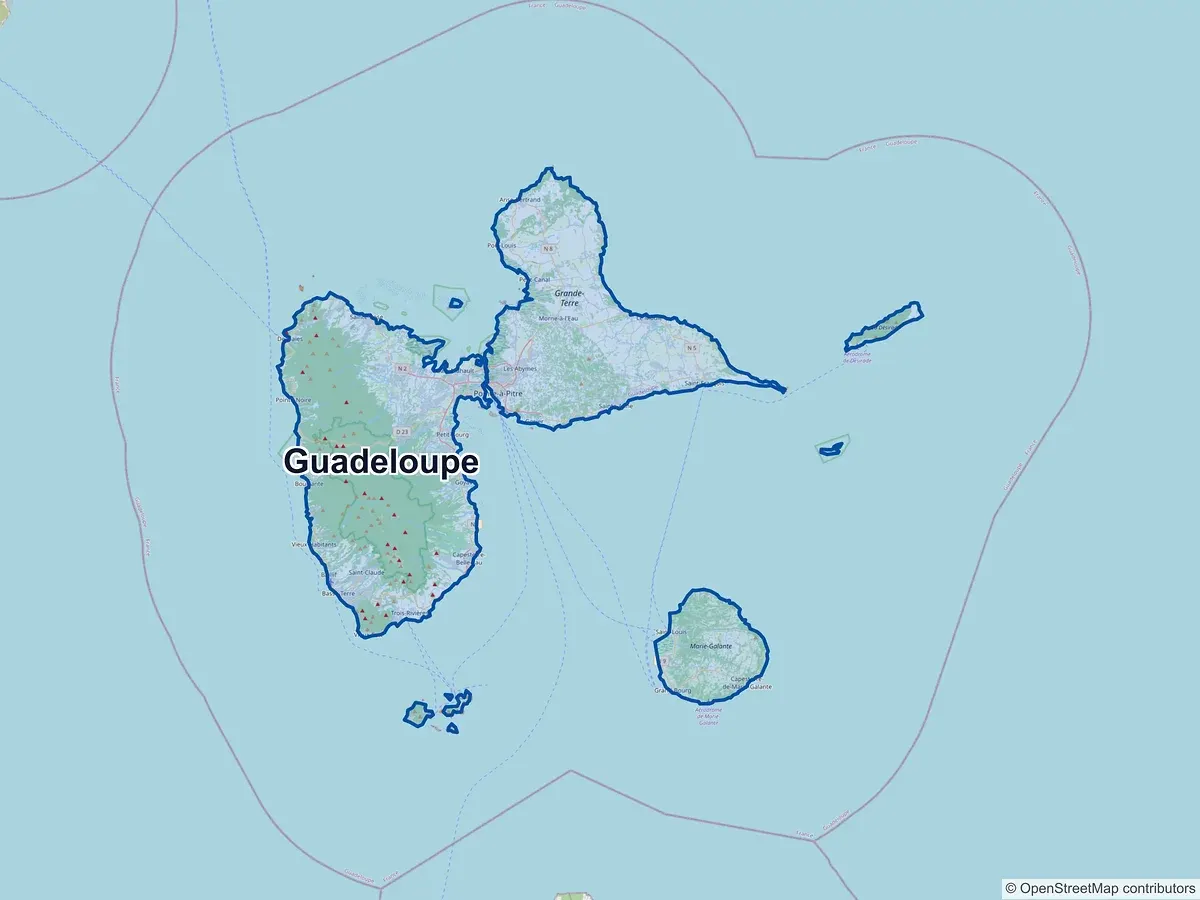 Carte de la Guadeloupe
