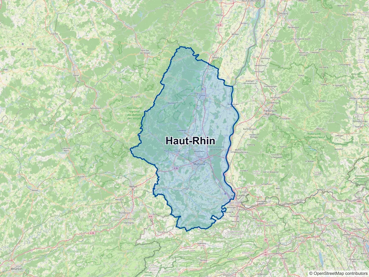 Carte du Haut-Rhin